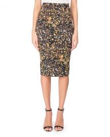 Victoria Beckham Marble-Print Pencil Skirt  Black   Neiman Marcus at Neiman Marcus